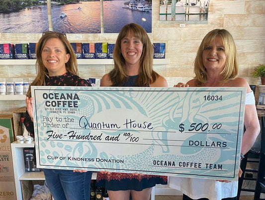 Oceana Coffee awards Quantum House $500! - Oceana Coffee 2022