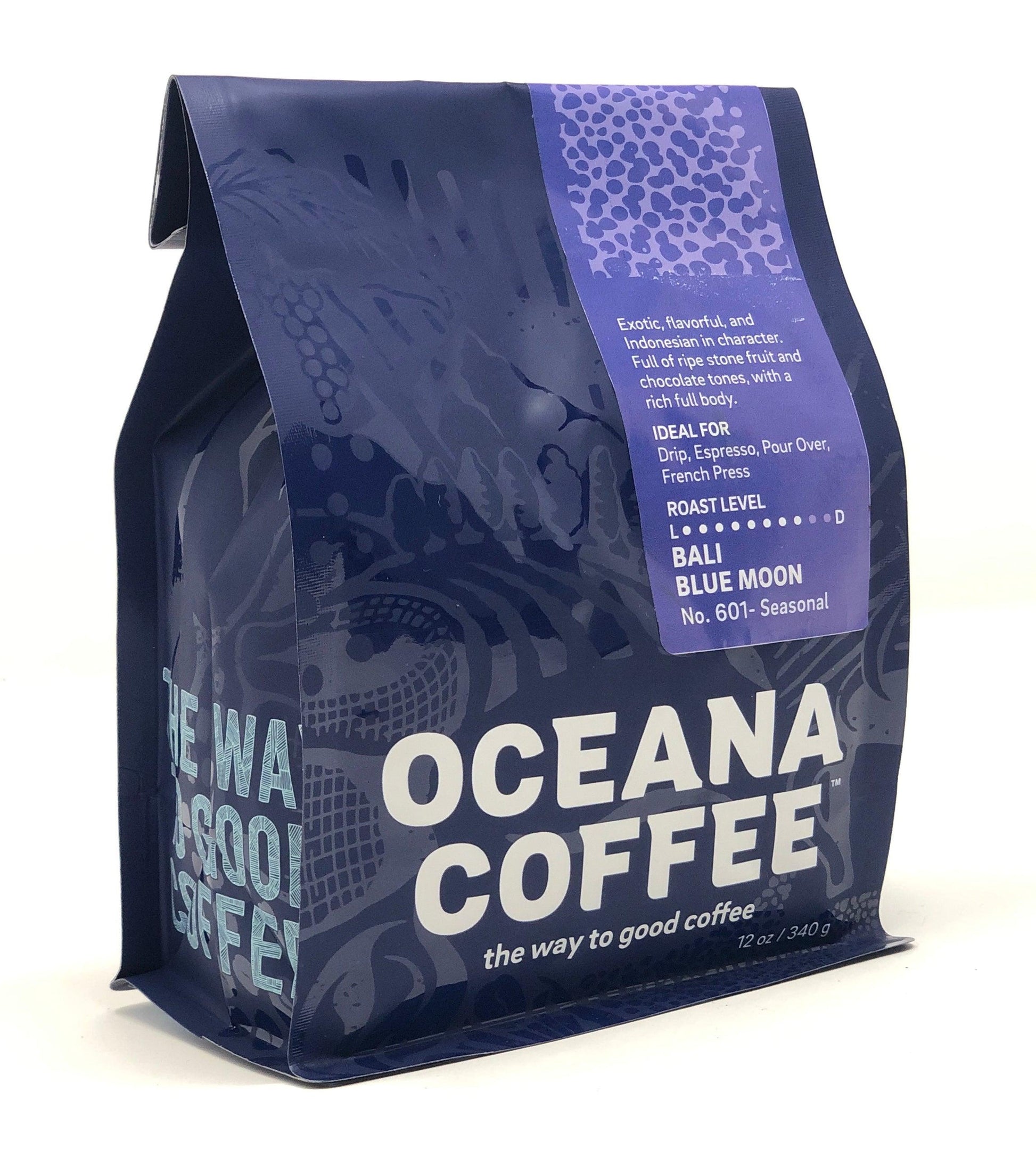 Bali Blue Moon - Organic Beans - Medium Dark Roast - Oceana Coffee 2022