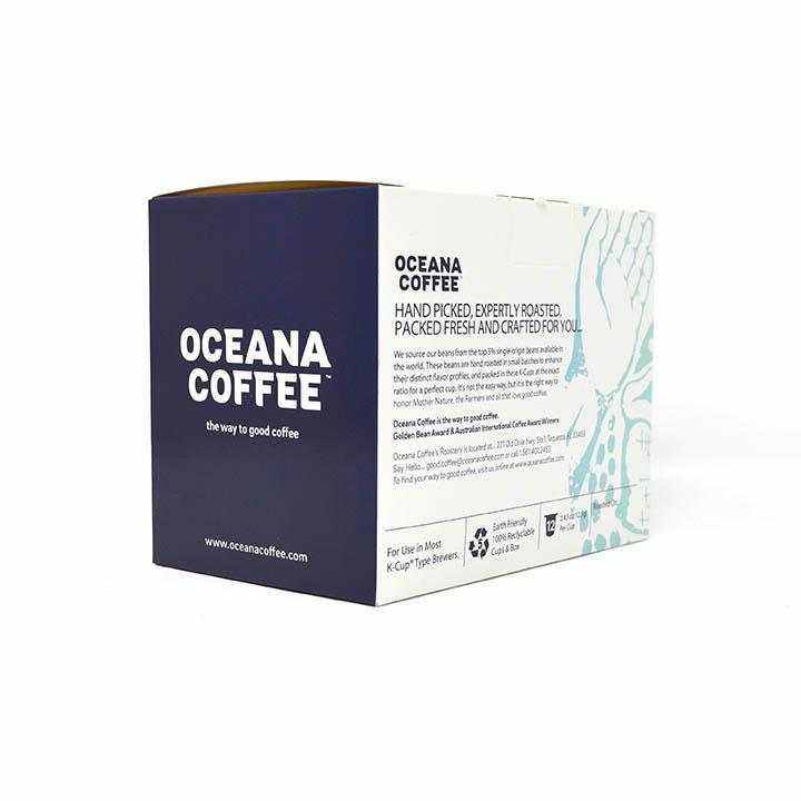 Brazil 12 Pack K-Cups by Oceana Coffee, recyclable packaging.
