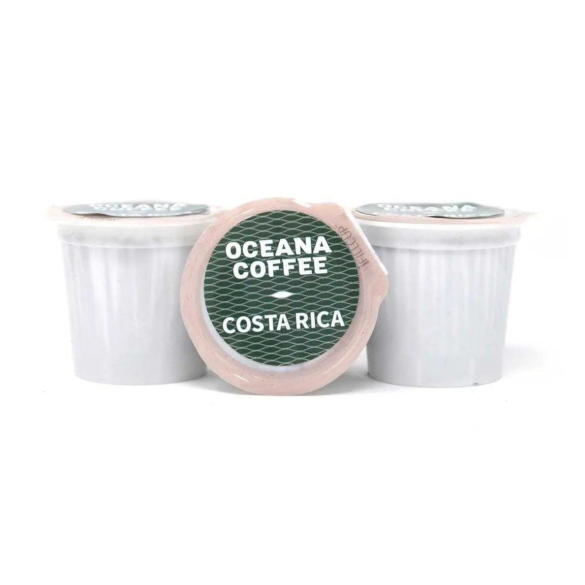 Costa Rica Tarrazu 12 Pack K-Cups by Oceana Coffee with deep chocolate notes, recyclable pods.