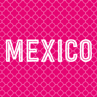 Mexico Chiapas coffee packaging with pink design background.